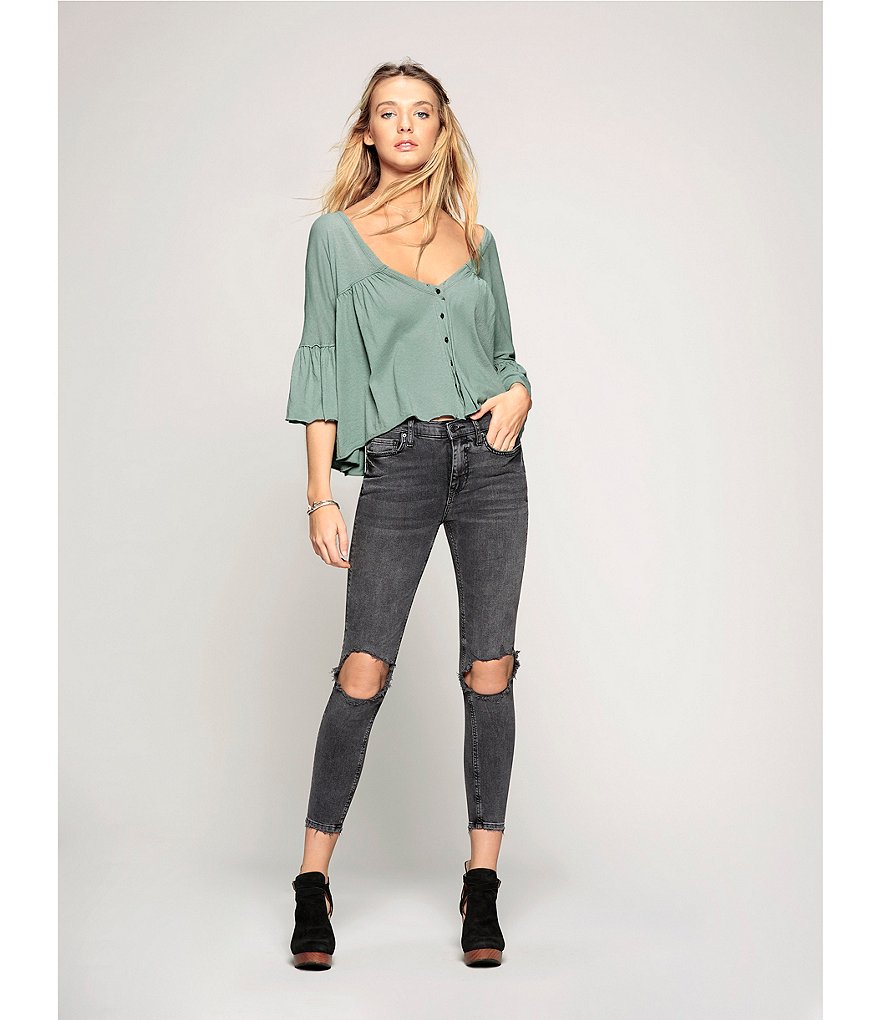 Free People Cedar Suede Buckle Wood Clogs