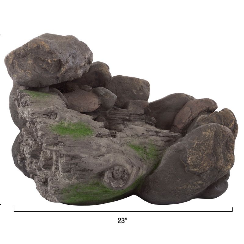 22.9" x 13.9" x 14" Cascading Stone Outdoor Fountain - Multi Color - Pure Garden