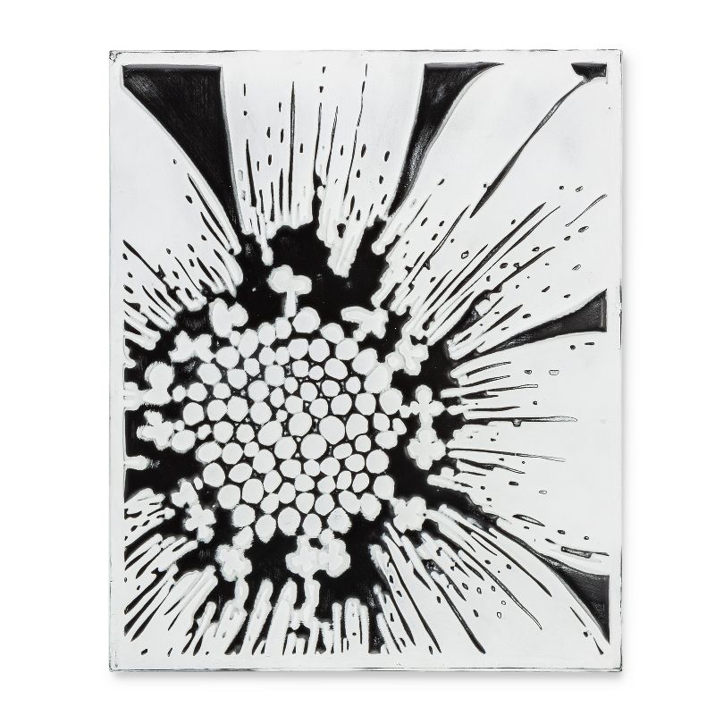 Lone Elm Studios Set of 4 Black and White Metal Wall Art