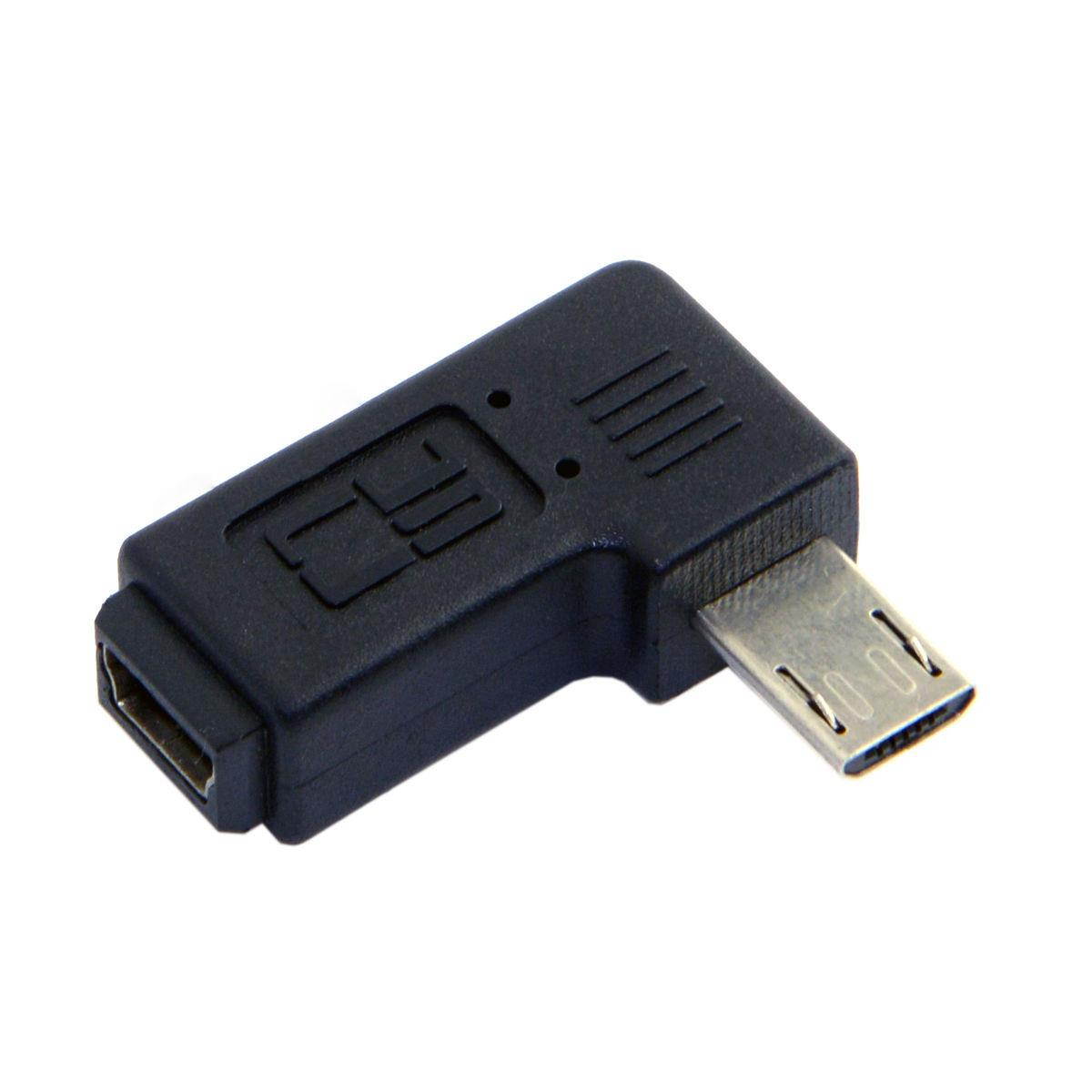 2pcs 90 D right angled MINI USB Female to MICRO USB Male Data CHARGER ADAPTER
