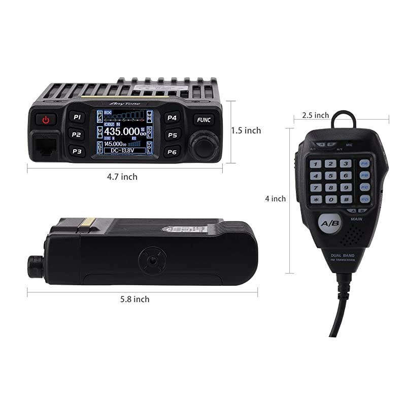 AT778UV Dual Band Transceiver Mobile Radio VHFUhf Two Way Amateur Radio