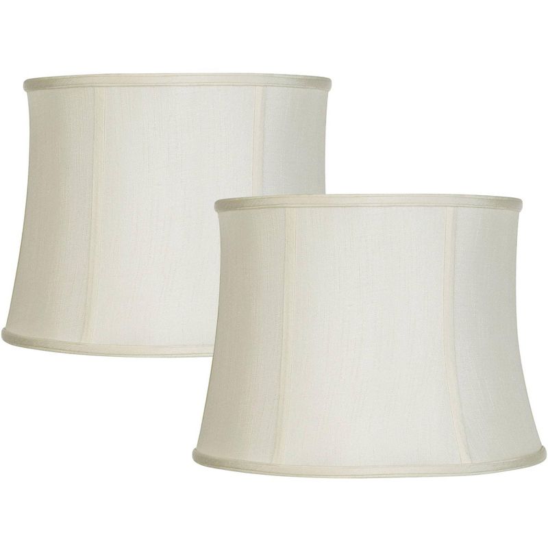 Imperial Shade Set of 2 Creme White Lamp Shades 14x16x12 (Spider)