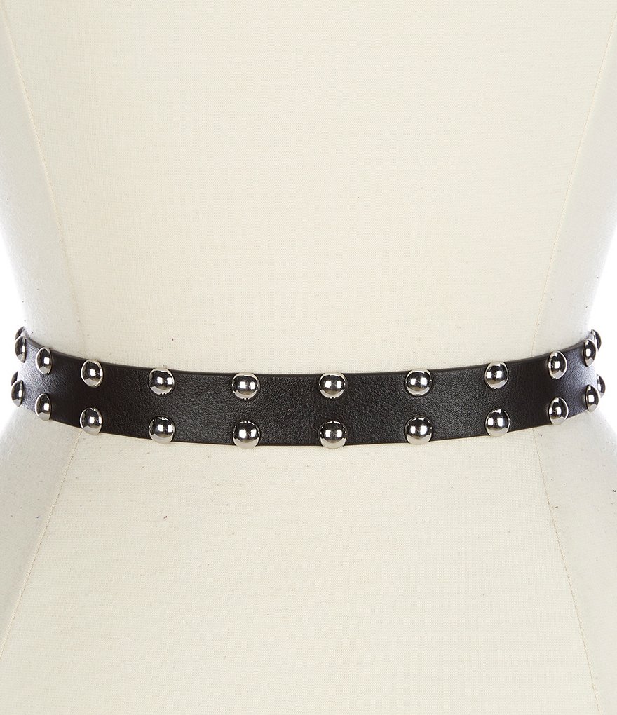 AllSaints 1#double; Edge Stud Leather Belt