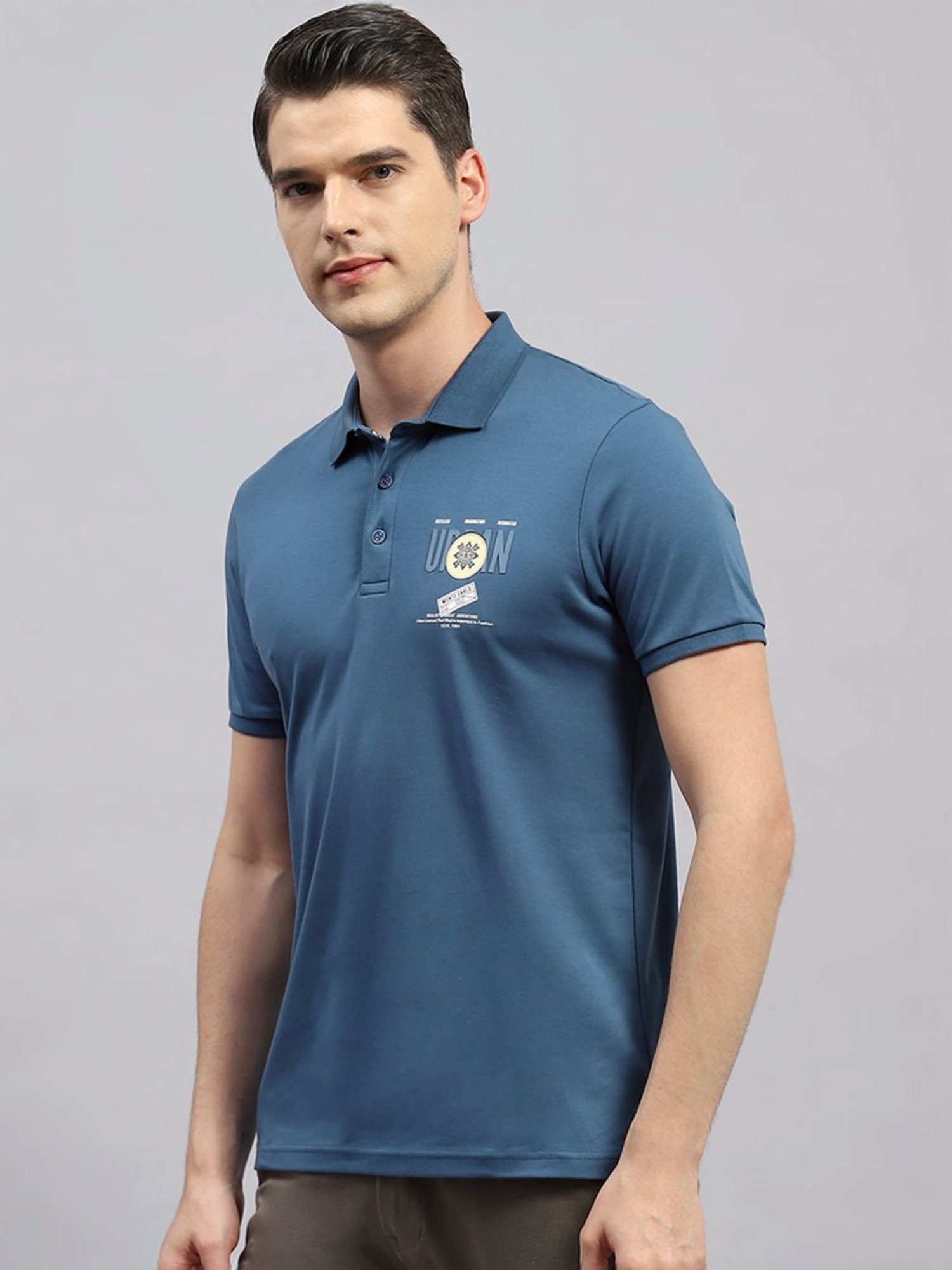Monte Carlo Teal Regular Fit Polo T-Shirt
