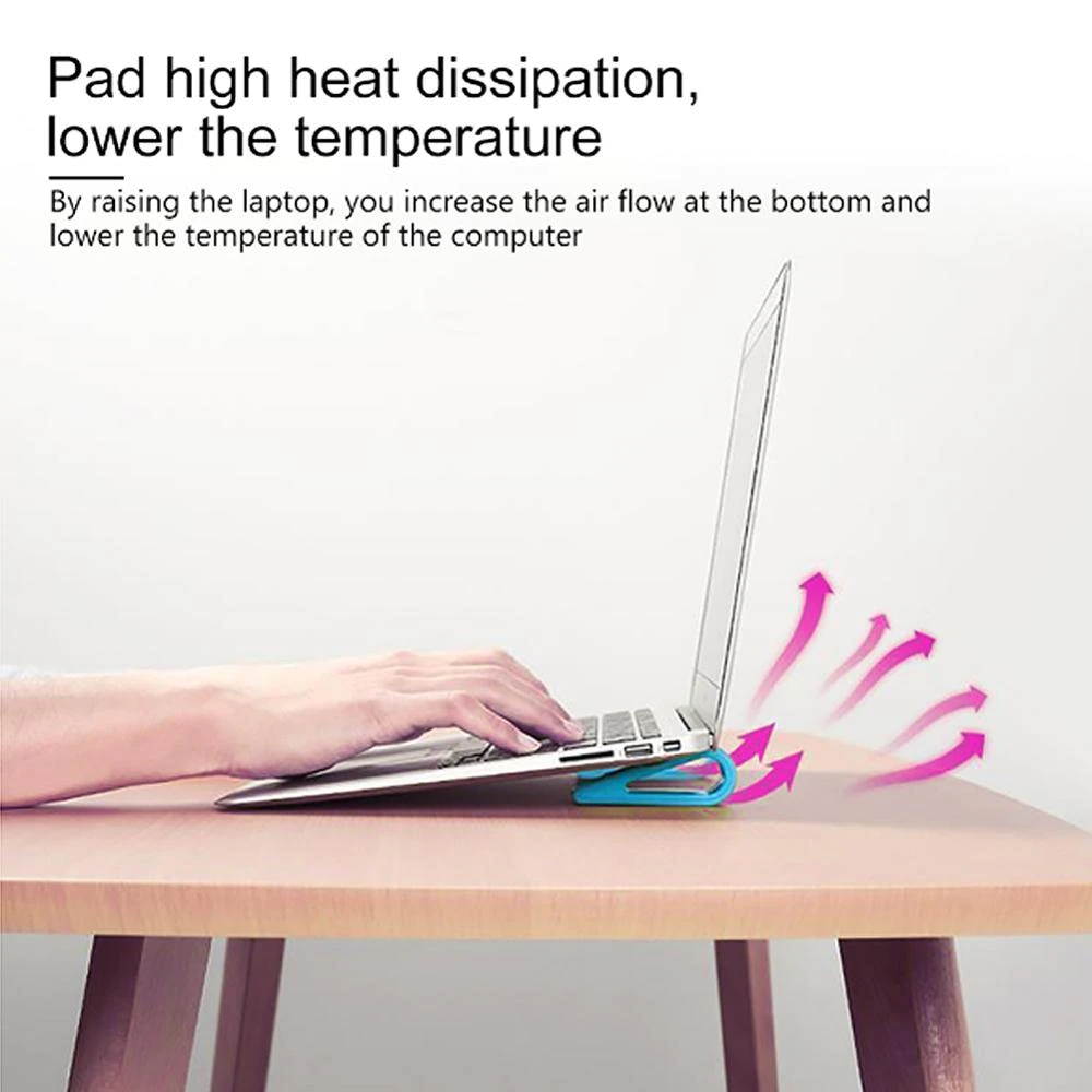 Fashion Simple Laptop Stand Mini Bracket Creative Desktop Computer Increased Shelf Cooling Base Pad Bracket Office Supply