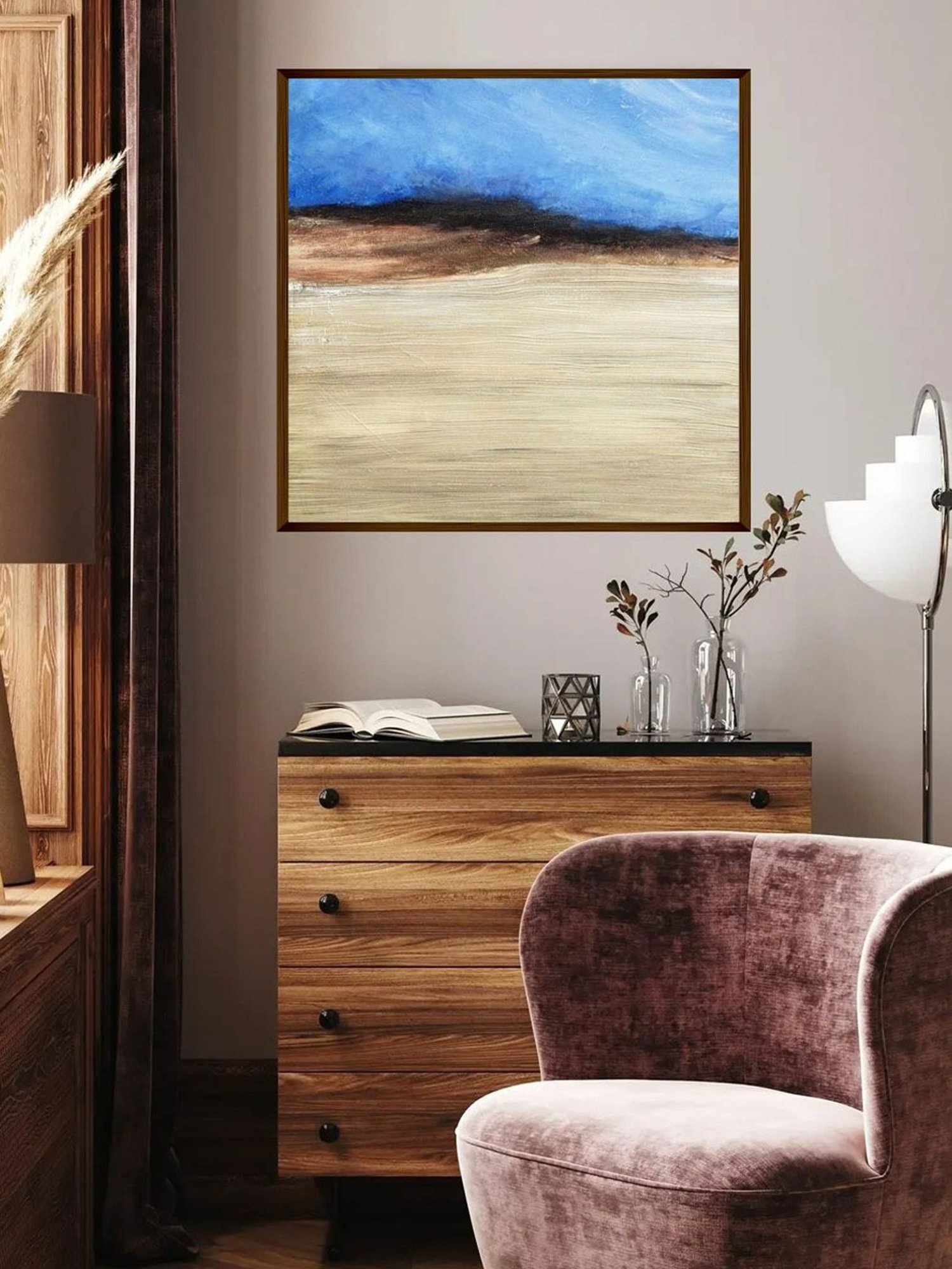 The Art House Abstract Multicolor Canvas Painting