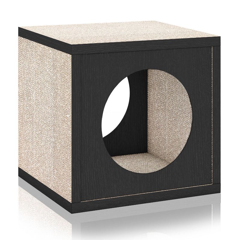 Way Basics Eco Cube Cat Scratcher - S/M - Black