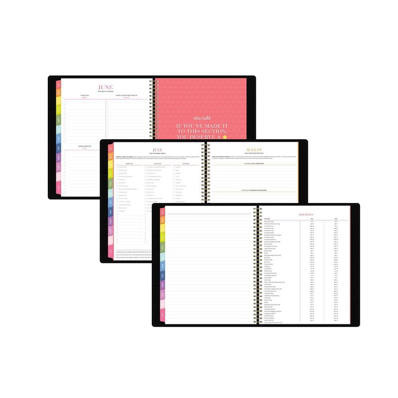 2021-22 Academic Faux Leather Planner 8.5" x 11" Weekly/Monthly Wirebound Refillable Black - The Home Edit by Blue Sky