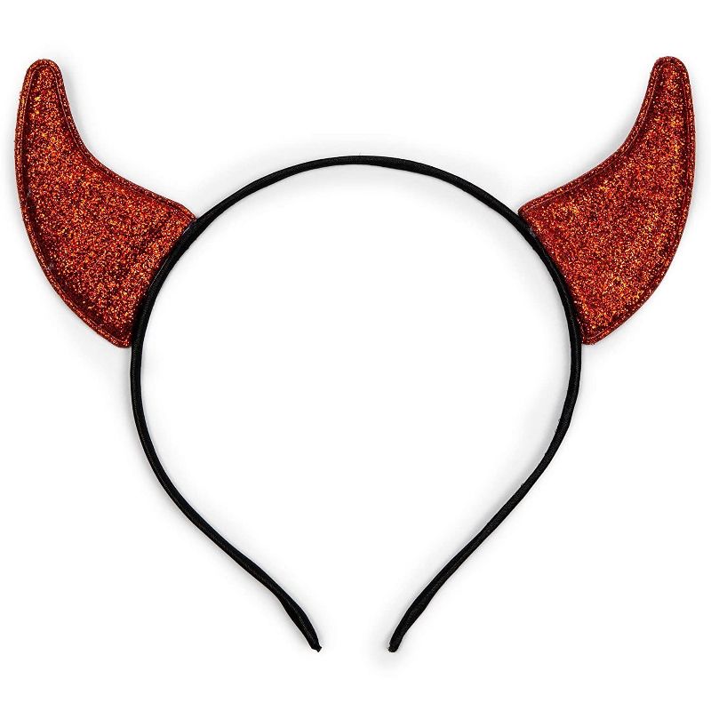 Spooky Central 6-Pack Devils Horns Headband, Cute Halloween Costume Accessories Party Favors Props, 3 in