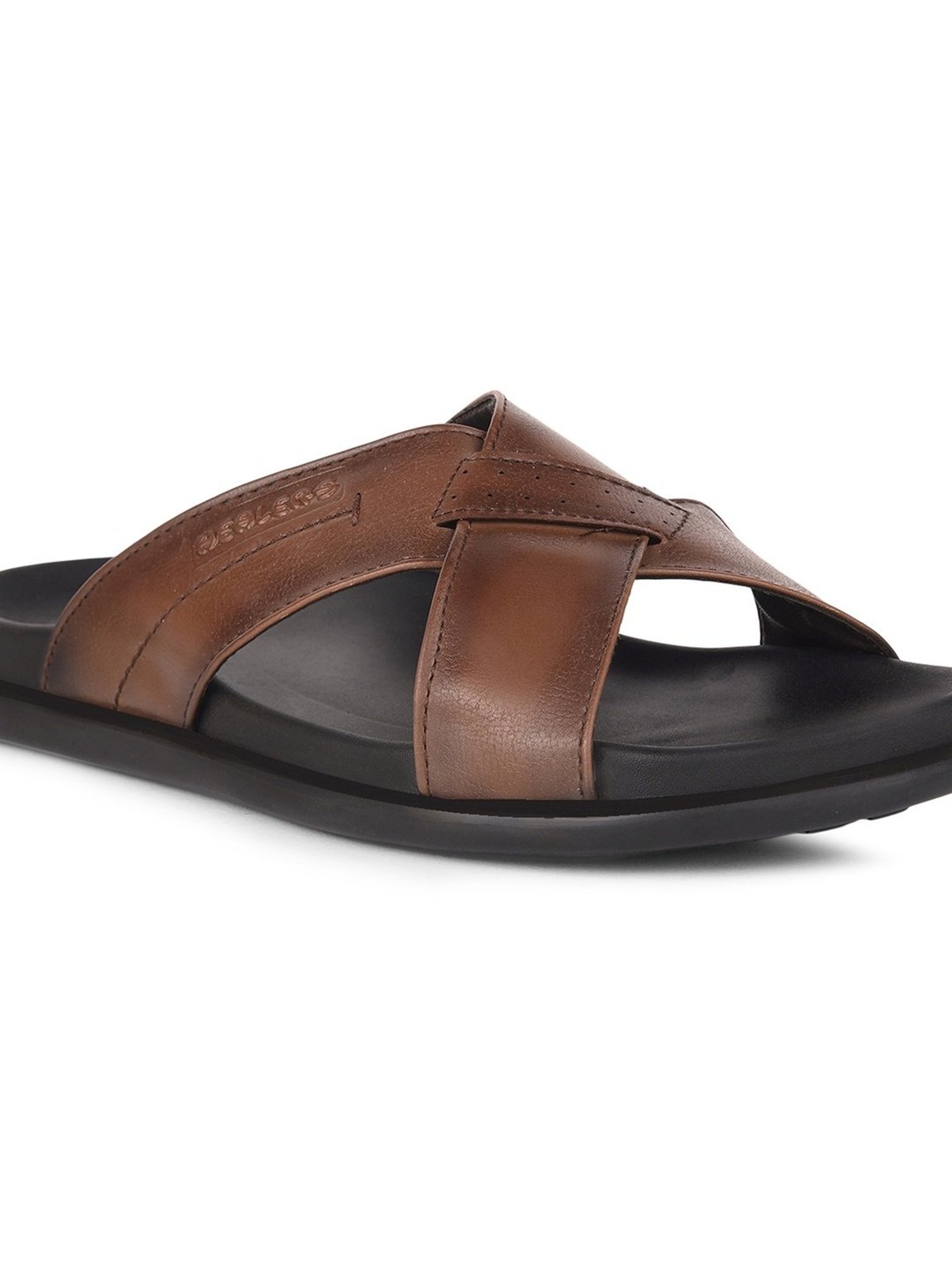 Healers by Liberty Men's Tan Cross Strap Sandals