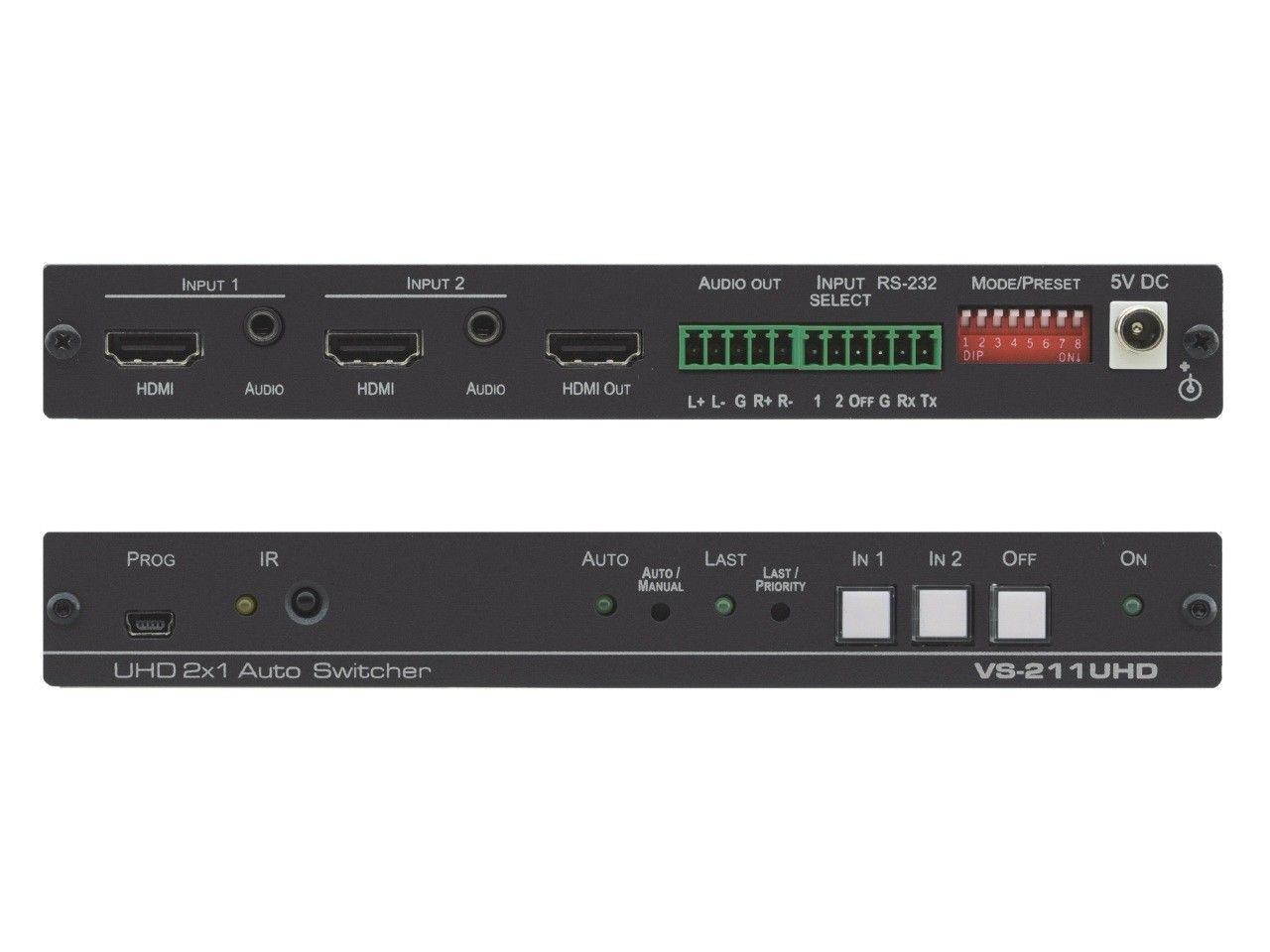 Kramer VS-211UHD 4K UHD HDMI Auto Switcher w Analog Audio Signals