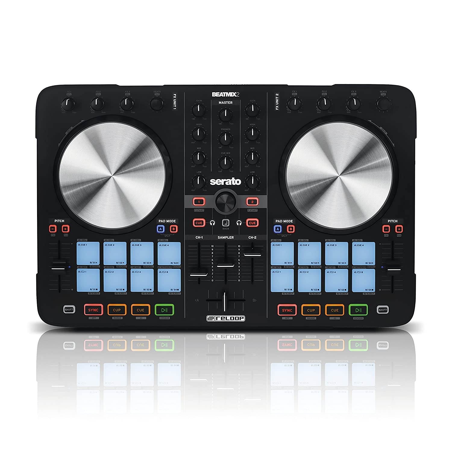 Reloop Beatmix 2, 2-Deck Serato Performance Pad DJ Controller