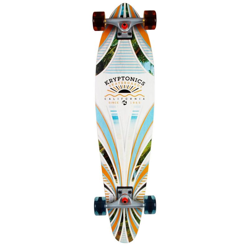 Kryptonics 36" Rad Rays Long Board - Red/Teal/Black