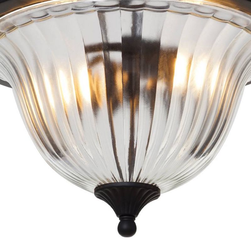 13" Two Light Semi-Flush Ceiling Light Bronze - Cresswell Lighting