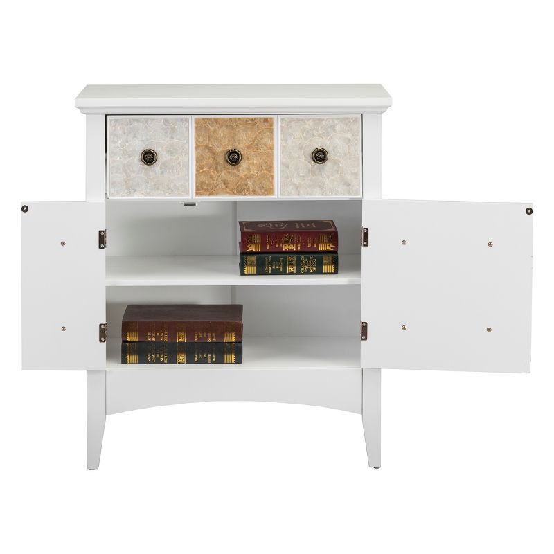 32" Durdle Accent Cabinet White - Elegant Home Fashions