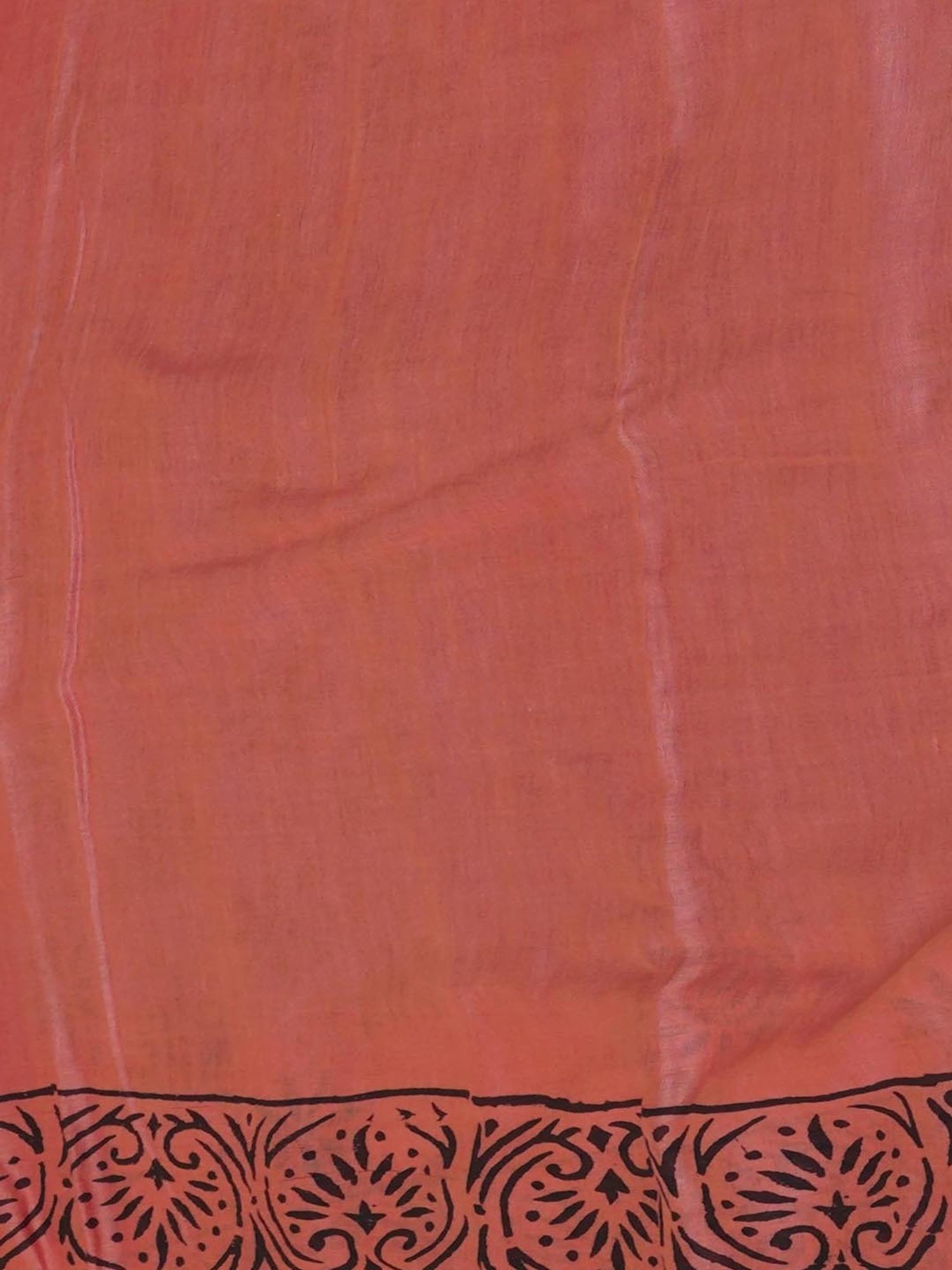 Unnati Silks Purple & Brown Cotton Printed Saree With Unstitched Blouse