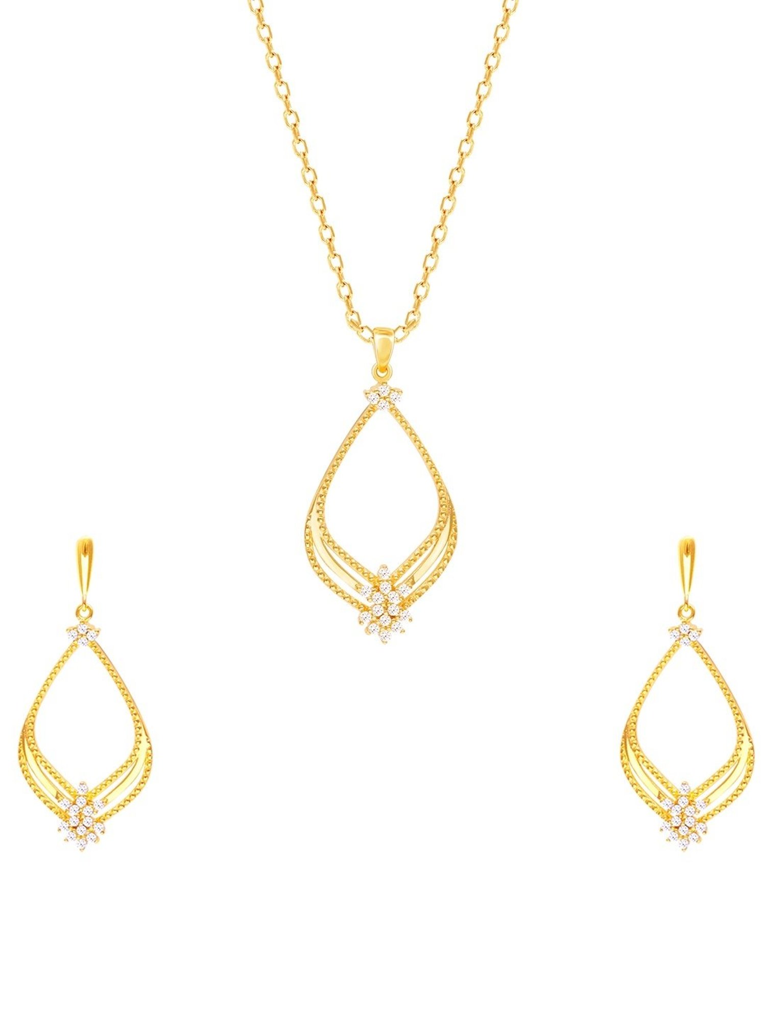 GIVA 92.5 Sterling Silver Princess Necklace & Earring Set for Women