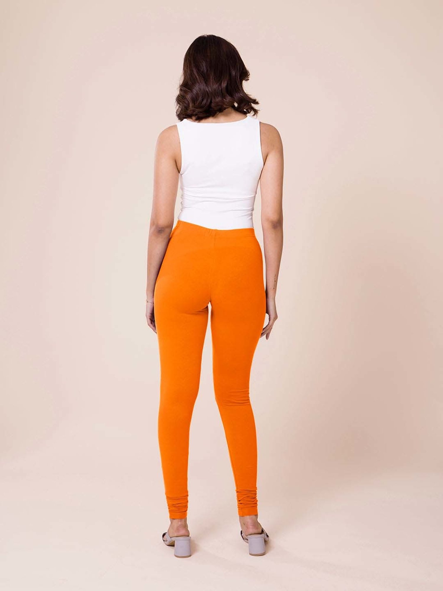 Go Colors! Orange Cotton Leggings