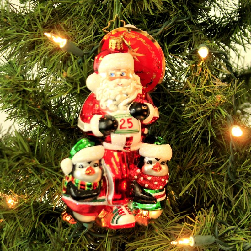 Christopher Radko 5.5" Santa In Sweats Ornament Dec 25 Christmas  -  Tree Ornaments