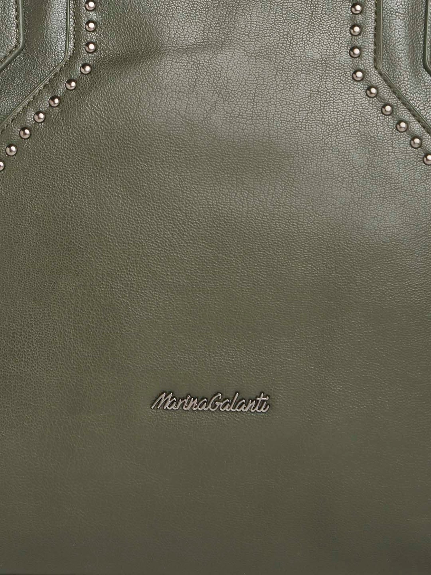 Marina Galanti Olive Rivets Medium Tote Handbag