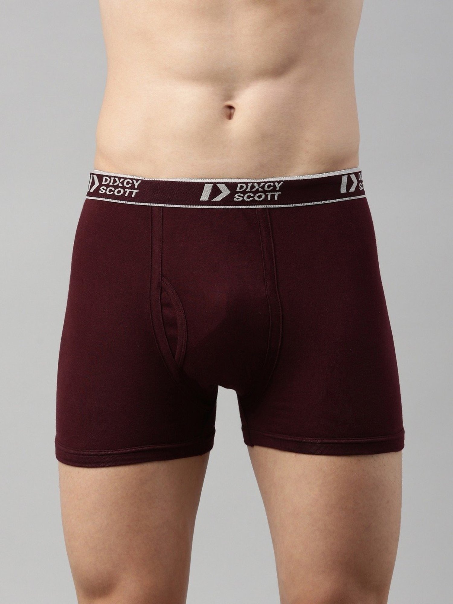 Dixcy Scott Originals Wine Cotton Regular Fit Trunks