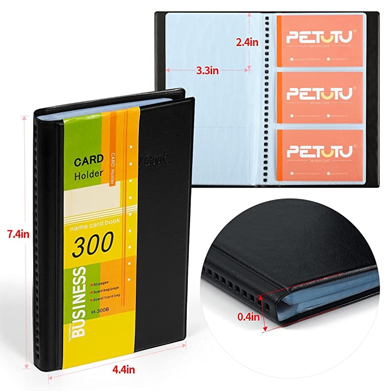 Card Holder Organizer Book PU Leather 2 Pack Total for 600 Cards