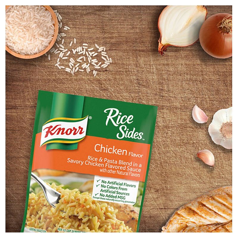 Knorr Rice Sides for a tasty rice side dish Chicken no artificial flavors 5.6oz
