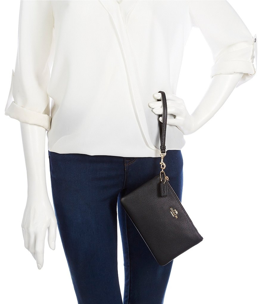 HOBO Link Leather Zip Wristlet