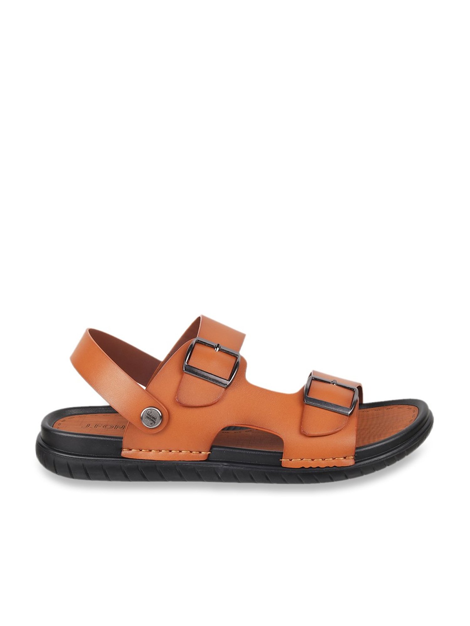 J. Fontini by Mochi Men's Tan Back Strap Sandals