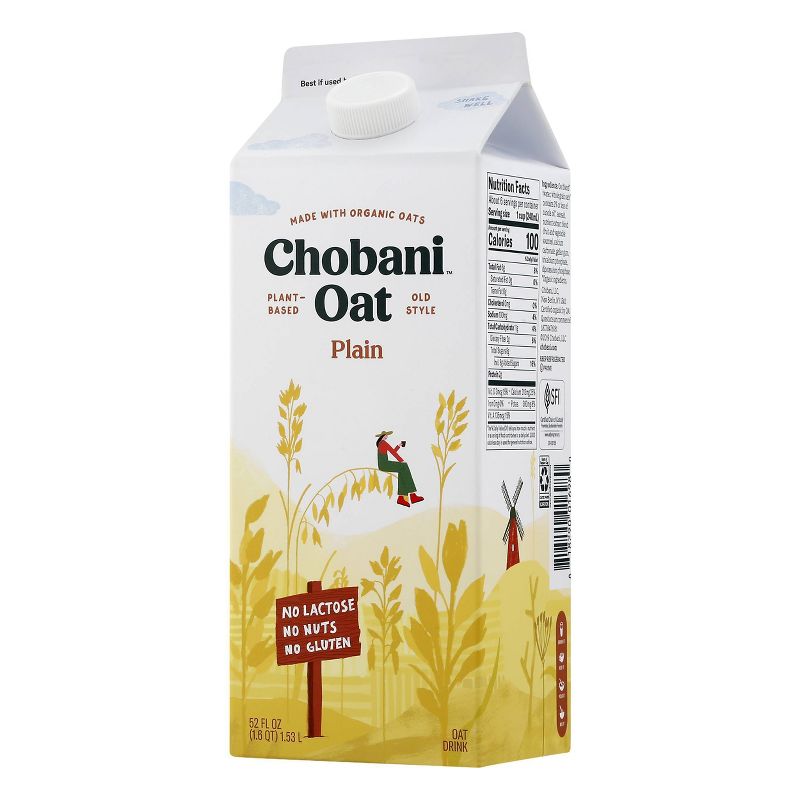 Chobani Oat Plain OatMilk - 52 fl oz