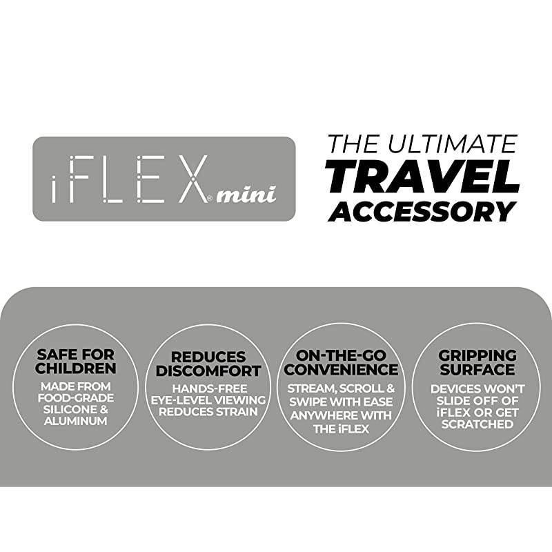 Mini Flexible Phone Holder for Travel Work and Home This Travel Cell Phone Stand is The Perfect iPhone Holder and Works with Any Smartphone NonSlip Grip Strong and Durable Cool Gray