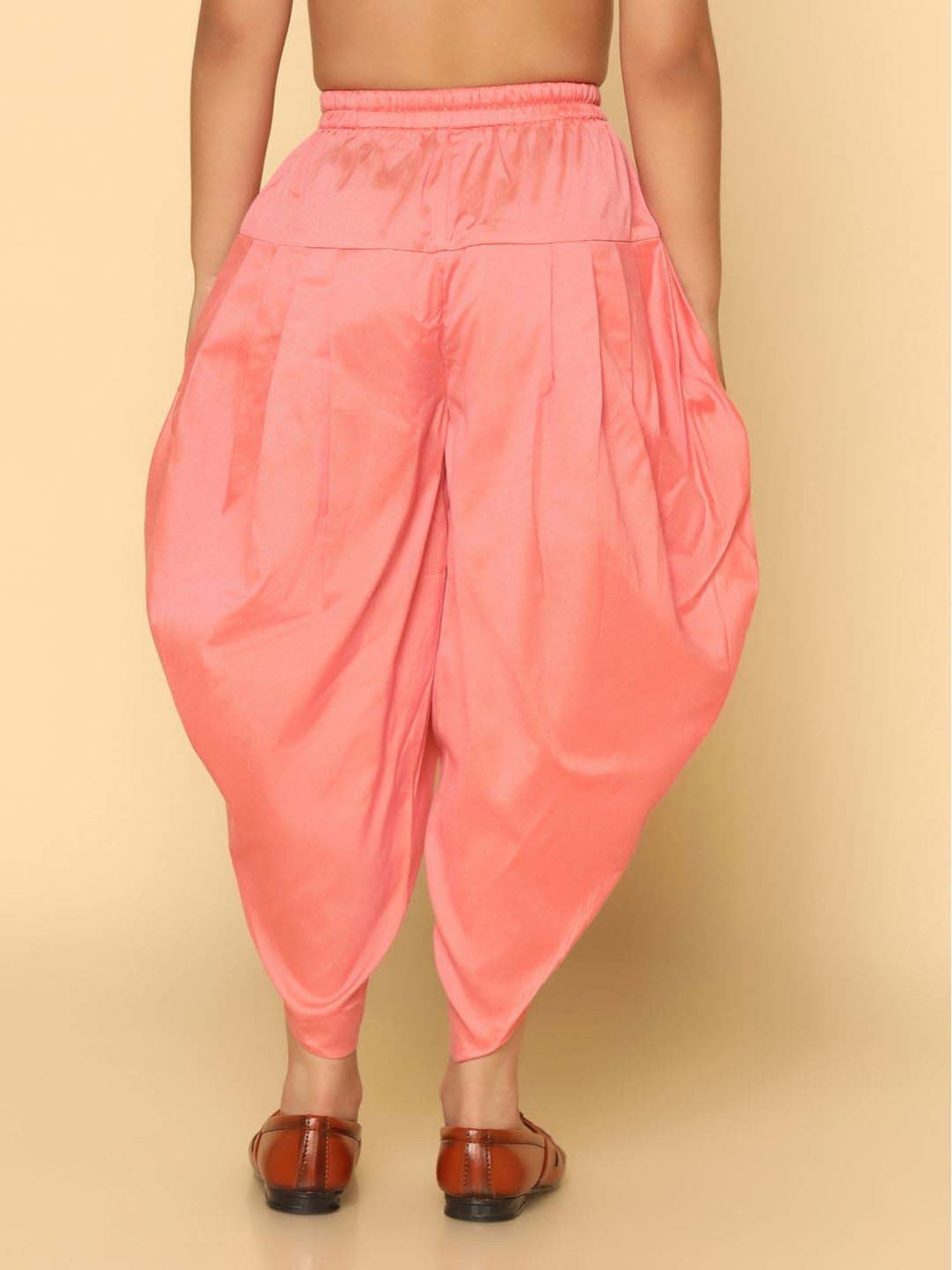 KISAH Kids Hot Pink Cotton Regular Fit Dhoti Pants