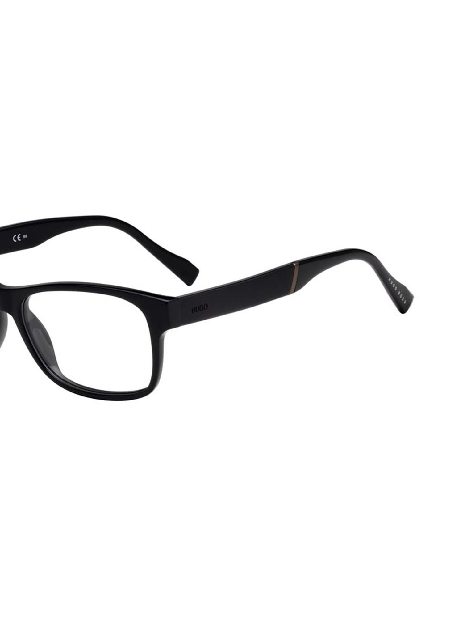 HUGO Black Rectangular Eye Frames for Men