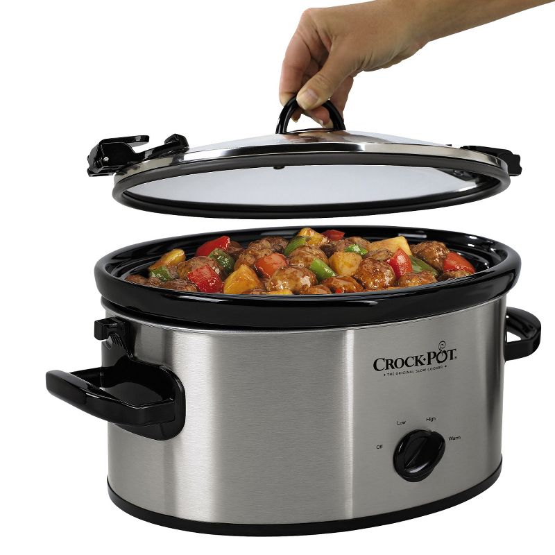 Crock-Pot 6 Qt. Cook & Carry Slow Cooker - Silver SCCPVL600-S