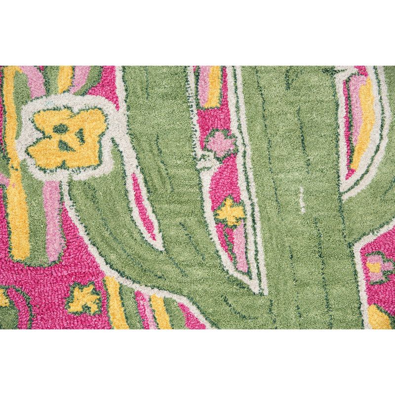 3'X3' Tufted Cactus Round Accent Rug Pink - Rizzy Home