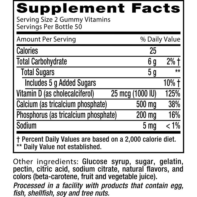 VitaFusion Calcium Dietary Supplement Adult Gummies - Fruit & Cream - 100ct