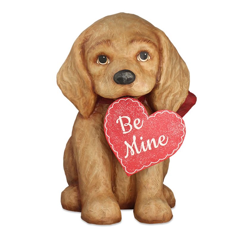 Valentine's Day 16.5" Be Mine Puppy Valentine Love Heart Bethany Lowe Designs, Inc.  -  Decorative Figurines