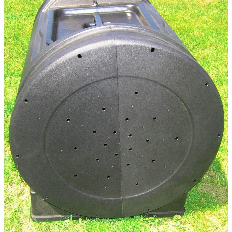 Good Ideas Compost Wizard Jr Outdoor Garden Compost Bin Container, Black