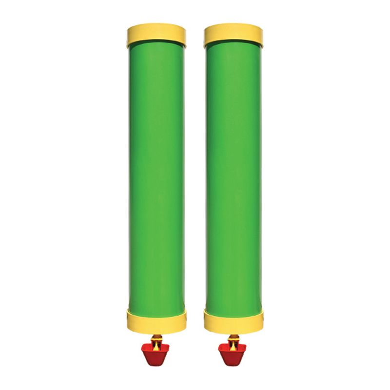 Rugged Ranch High End Hen Elevated 2 Gallon Algae-Resistant Poultry Waterer and Mounting System for Any Style of Coop, Green (2 Pack)