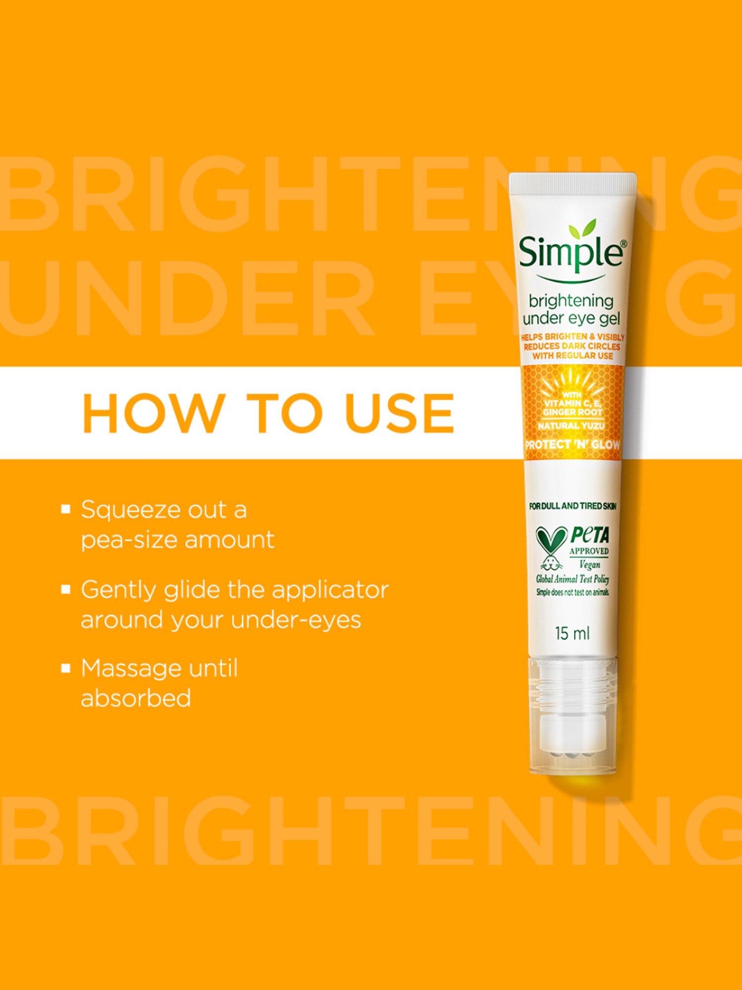 Simple Protect 'N' Glow Brightening Under Eye Gel - 15 ml