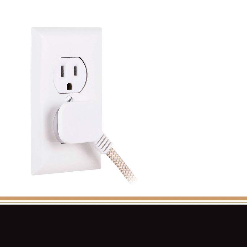 Cordinate 8' Basic Extension Cord Tan/White