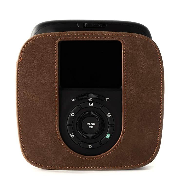 for Fujifilm Instax Square SQ20 Instant Film Camera, Classic Vintage Premium Vegan Leather Bag Cover with Adjustable Shoulder Strap to Protect Fuji instax SQ20 Camera by -Brown