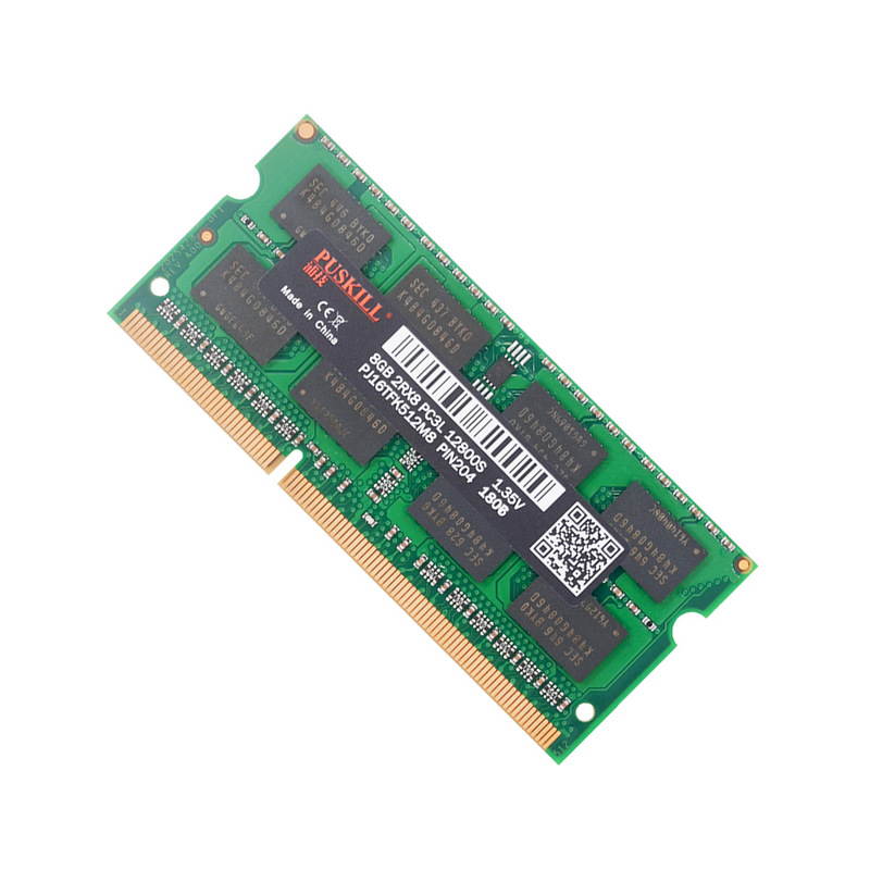 PUSKILL DDR3 1600MHz SODIMM RAM PC3-12800 4G 1.35V CL11 204 Pin Support ECC Unbuffered Laptop Memory Notebook RAM Module for Mac Intel and AMD System
