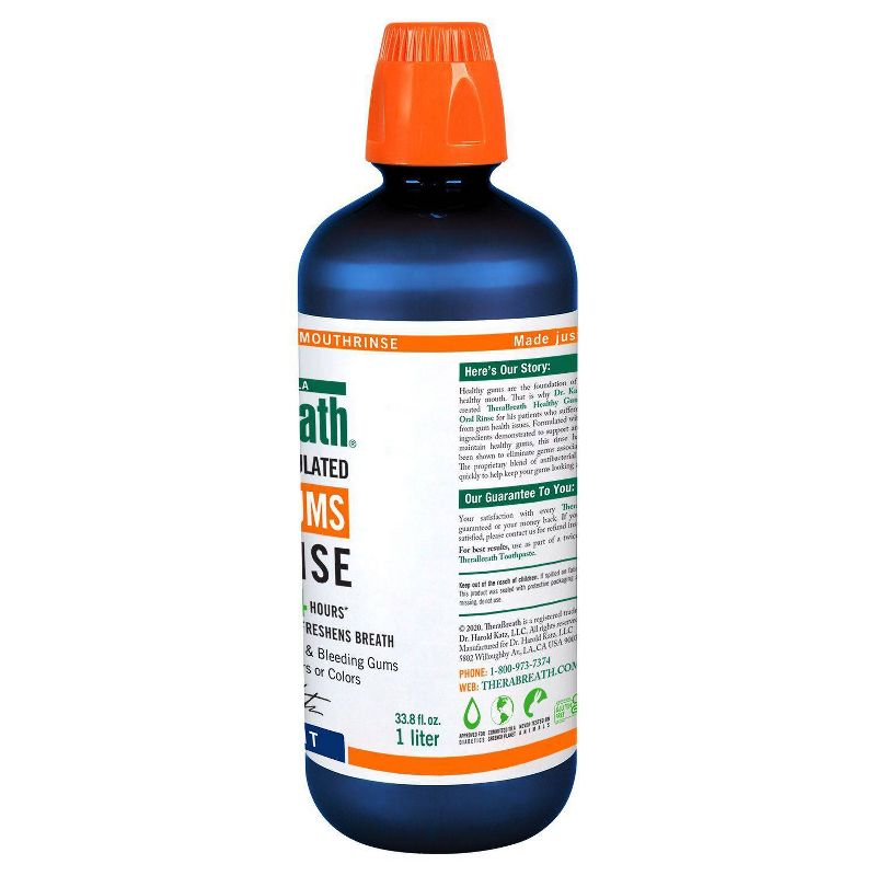 TheraBreath Healthy Gums Rinse - Mint - 33.8 fl oz