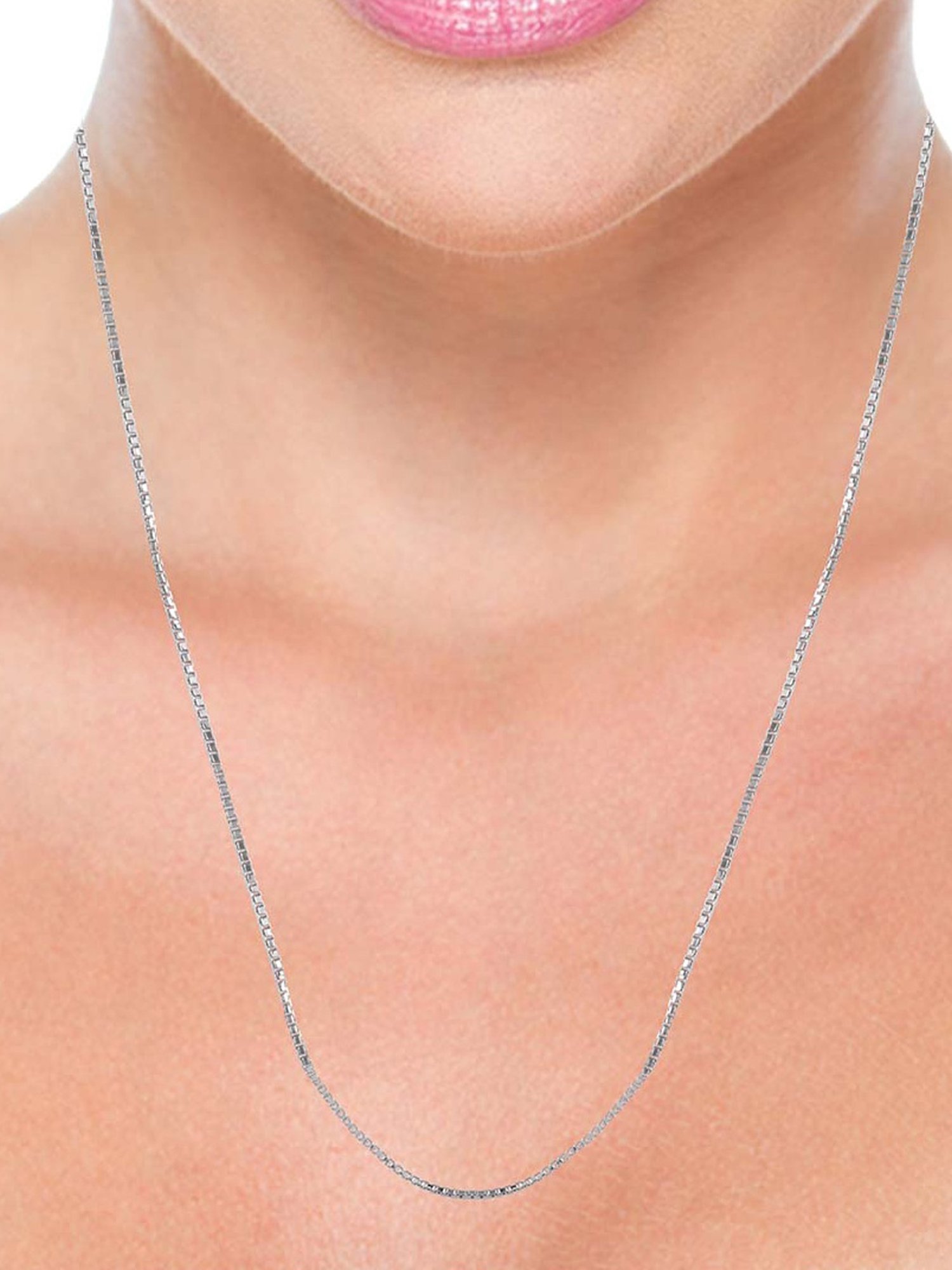 Zavya Sleek and Modern Golden Plated 92.5 Sterling Silver Box Chain
