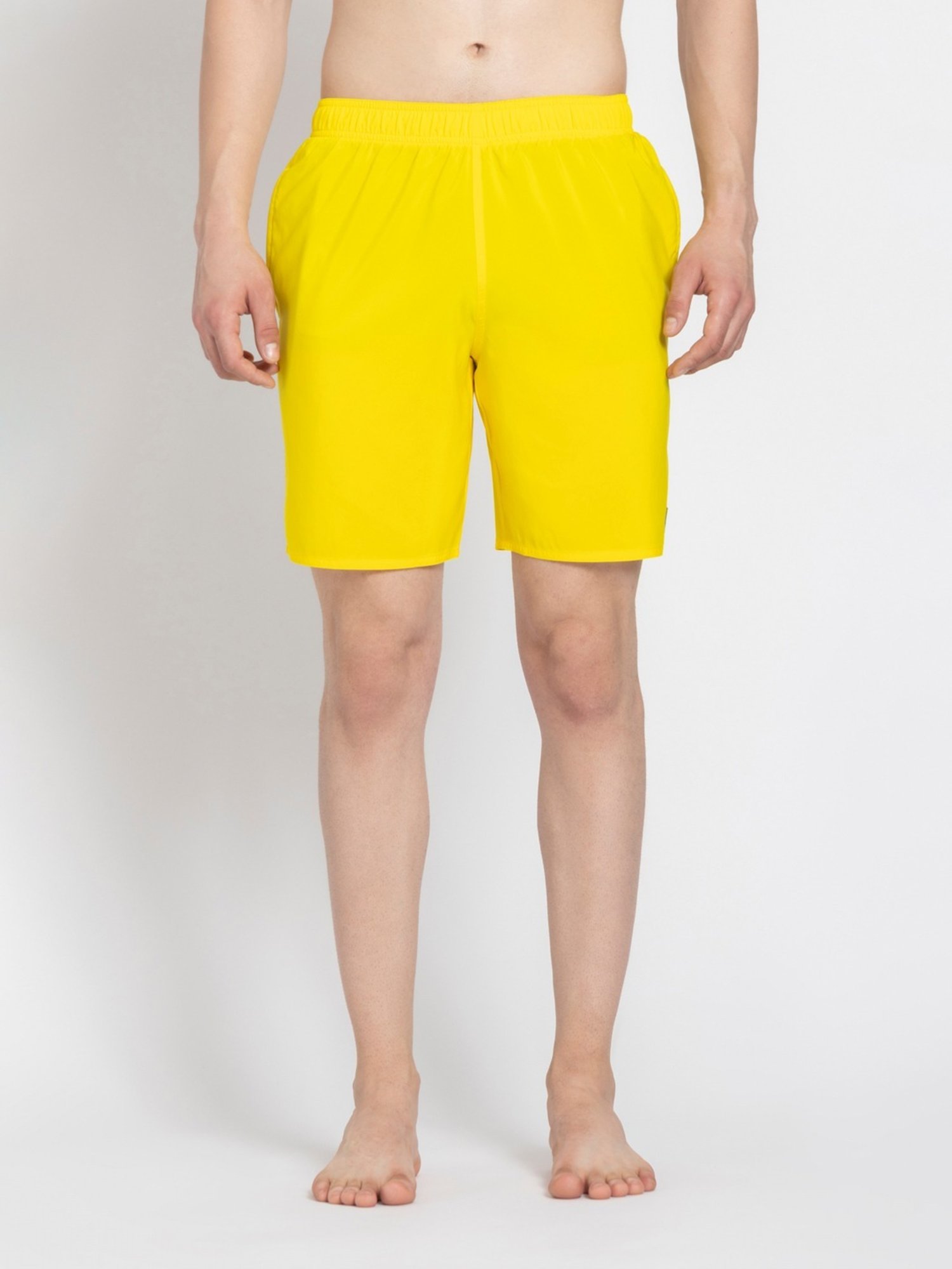 Adidas Yellow Regular Fit Swim Shorts