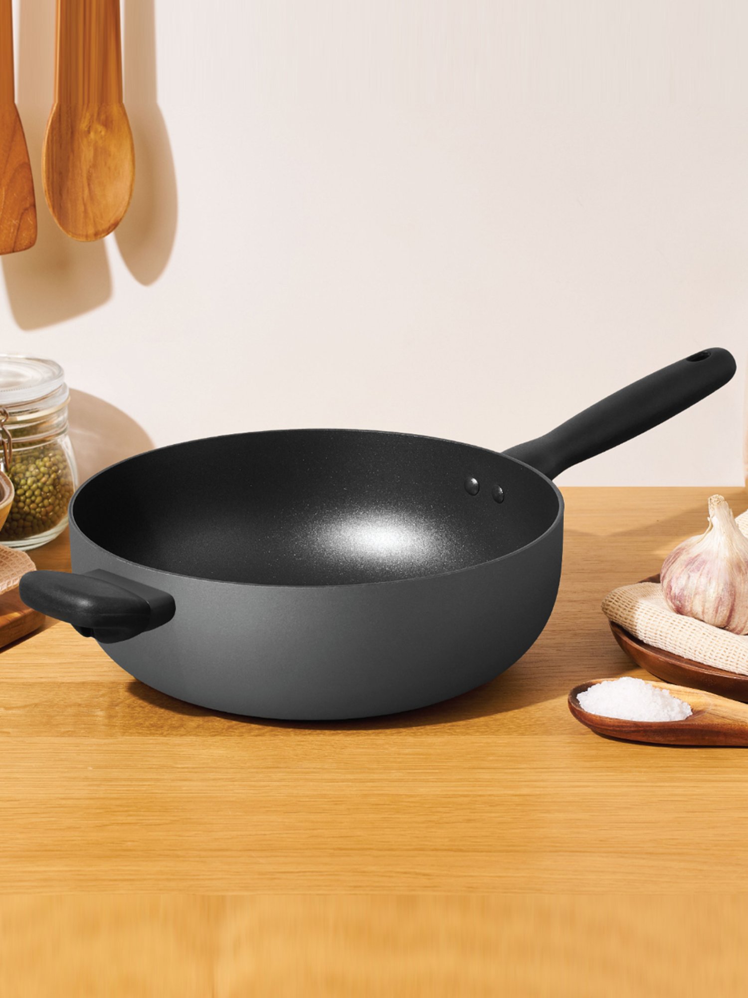 Meyer Bauhaus Grey Aluminium Chef's Pan (3.8L)