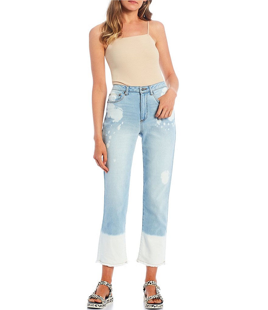 Celebrity Pink Destructed Cropped Skinny Jeans