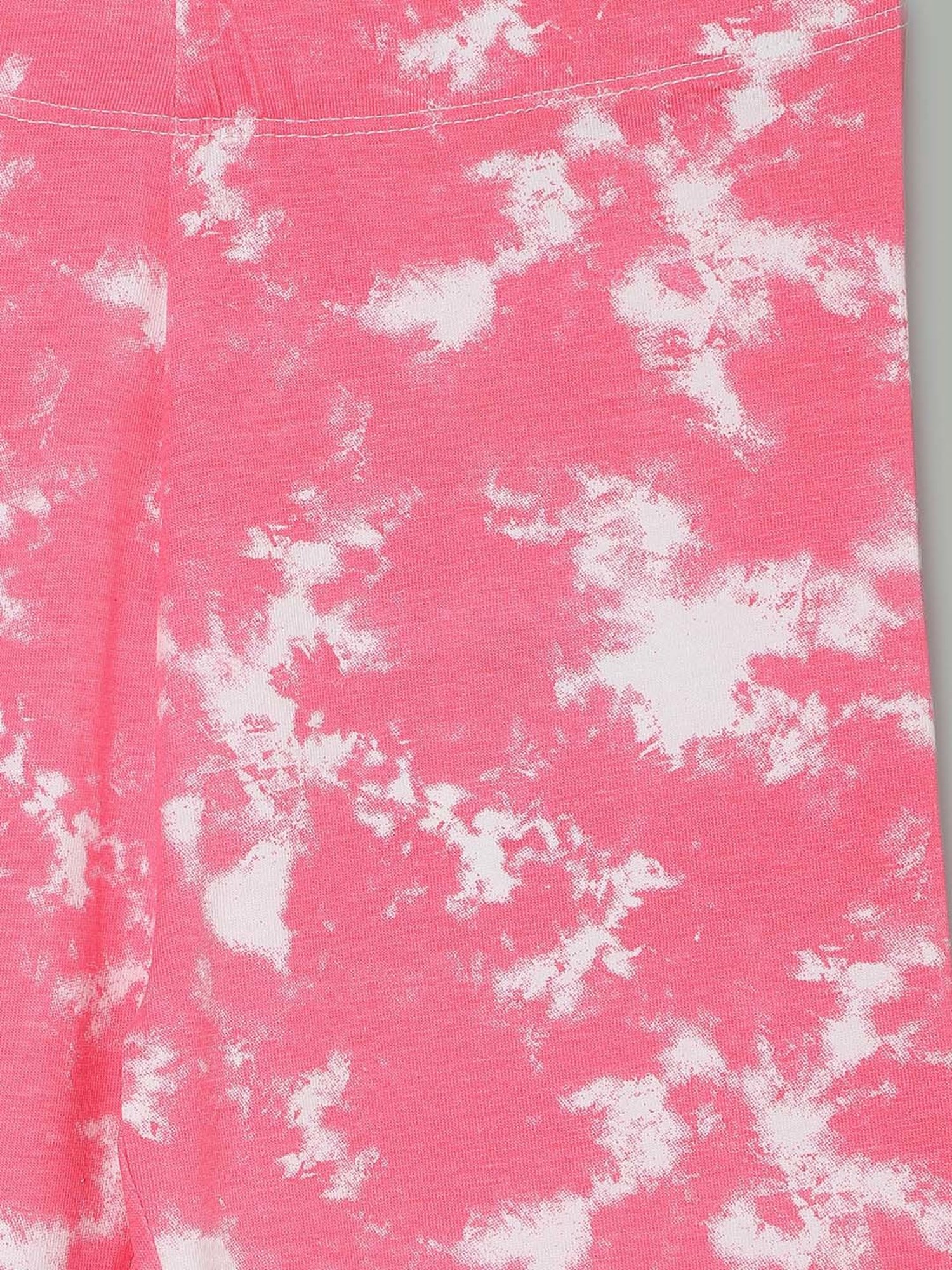 Fame Forever by Lifestyle Girls Pink & White Printed Leggings