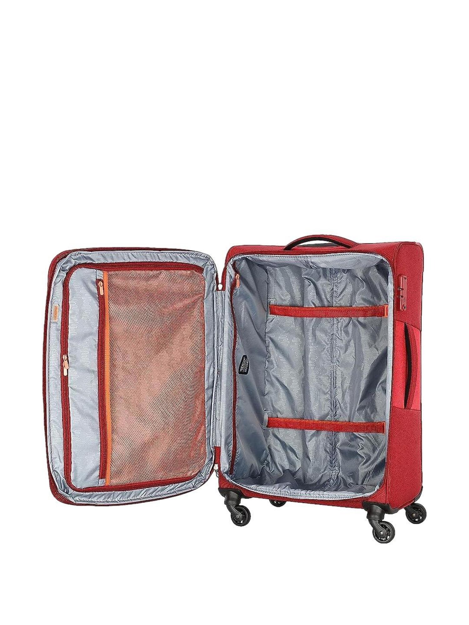 American Tourister Spruce Red Textured Soft Large Trolley Bag - 82 cm